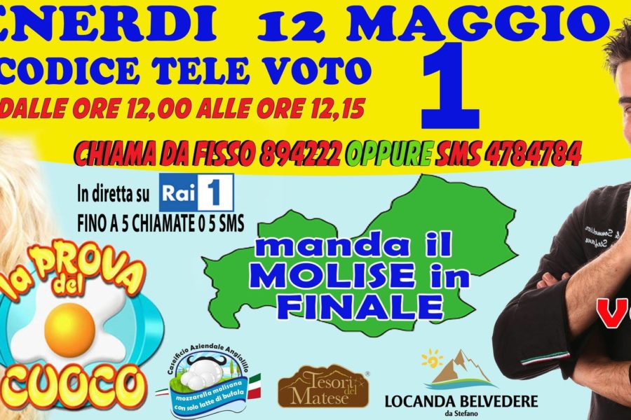 Stefano Rufo si gioca il tutto per tutto alla “Prova del Cuoco” e la Regione lo sostiene.