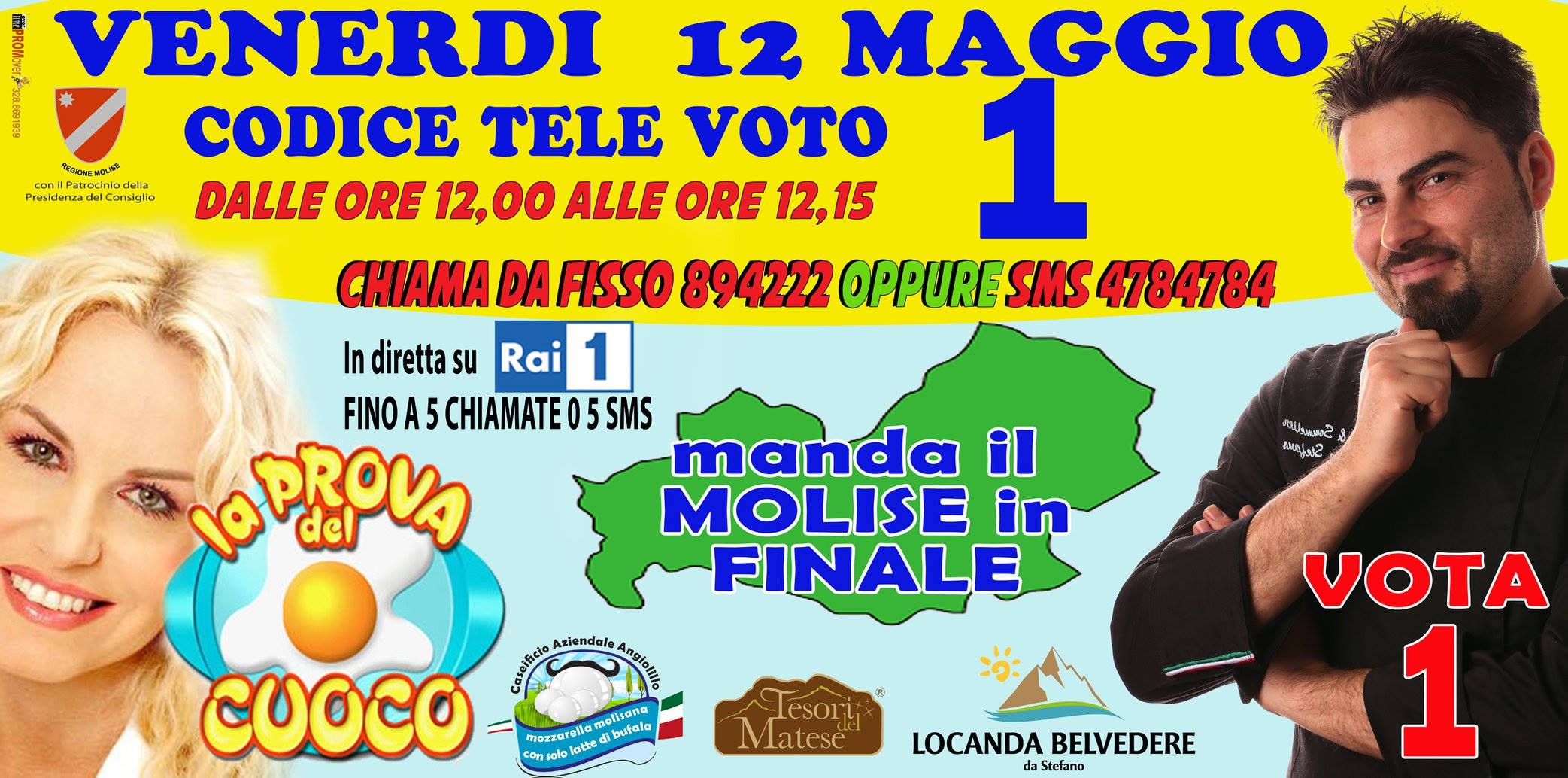 Stefano Rufo si gioca il tutto per tutto alla “Prova del Cuoco” e la Regione lo sostiene.