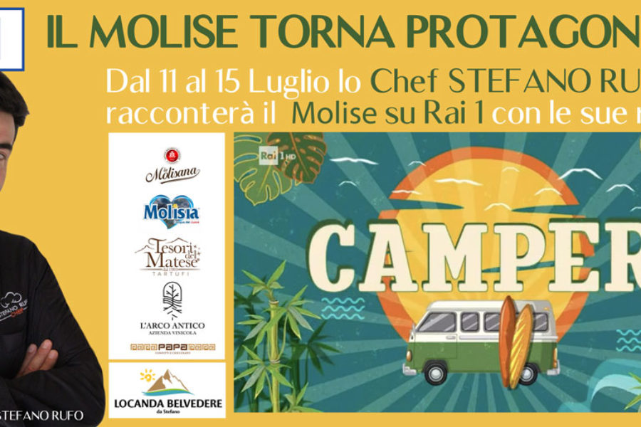 Stefano Rufo porta i sapori del Molise a bordo di “Camper” su Rai 1